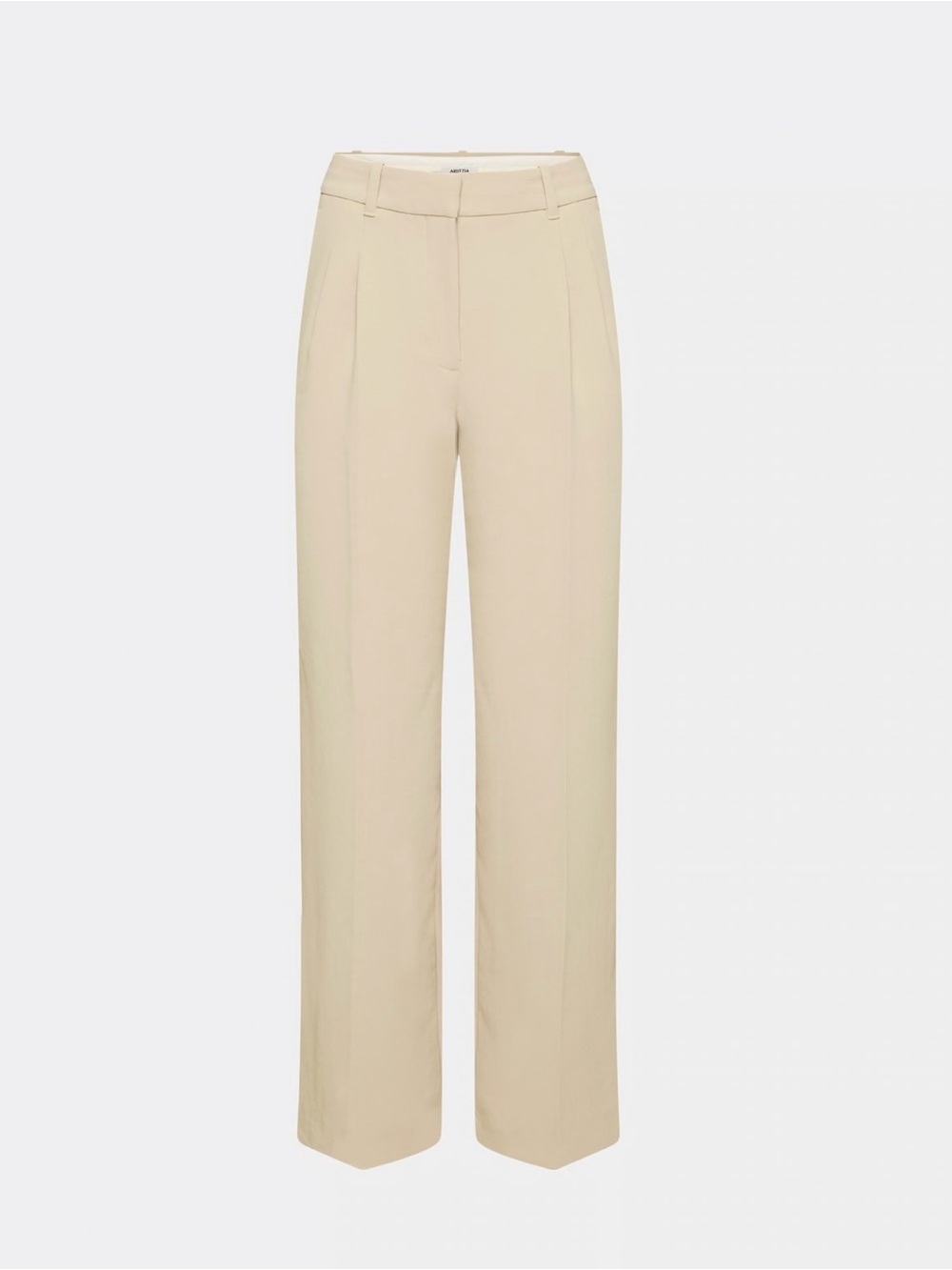 Aritzia wilfred The Effortless Pant Crepette beige size10 highwaist straight leg